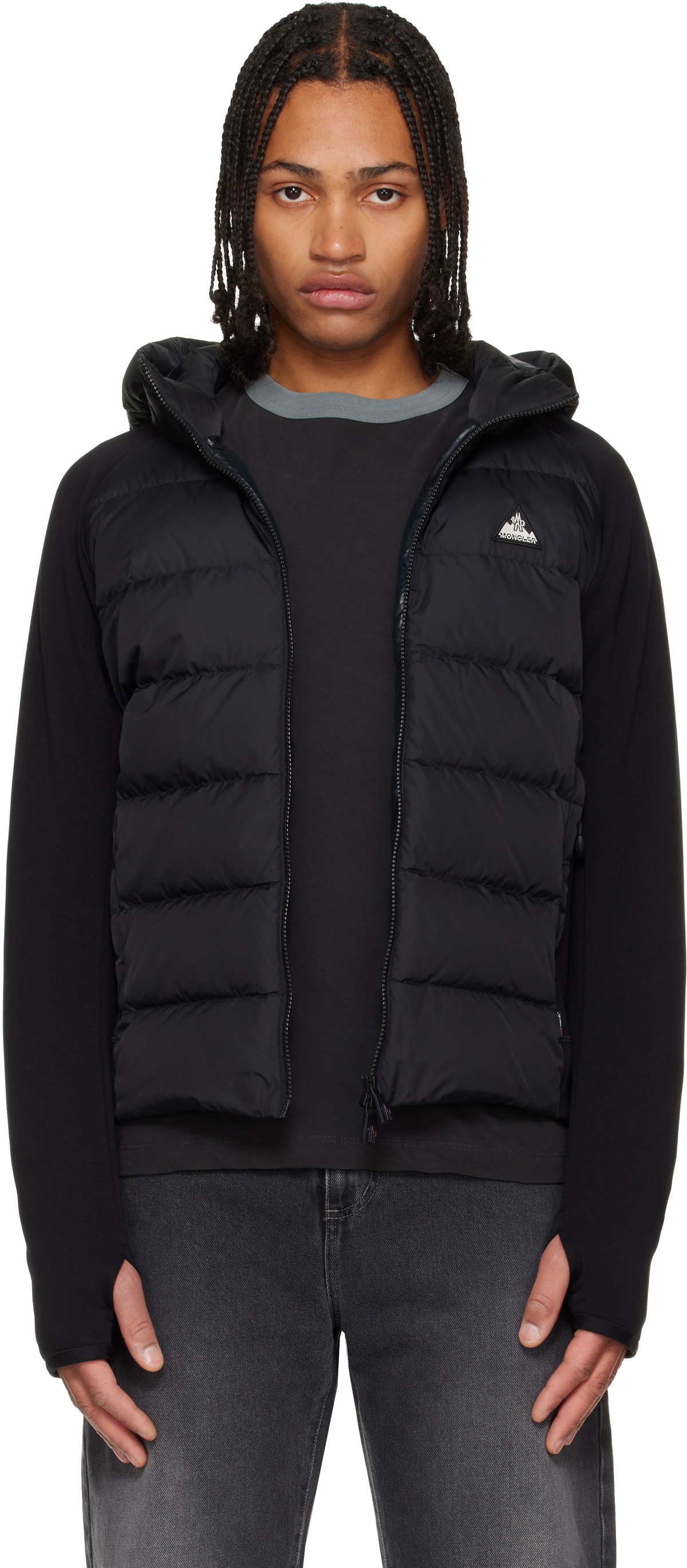 トップス MONCLER XS BLACK Moncler: Black Montcla Short Down Jacket | SSENSE