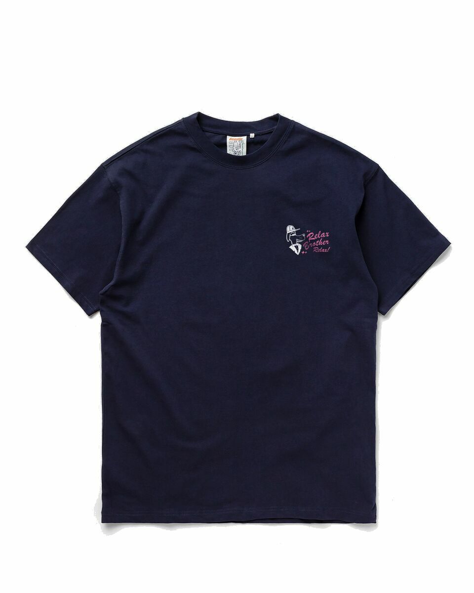 Photo: Bstn Brand Relax Brother Relax Tee Blue - Mens - Shortsleeves