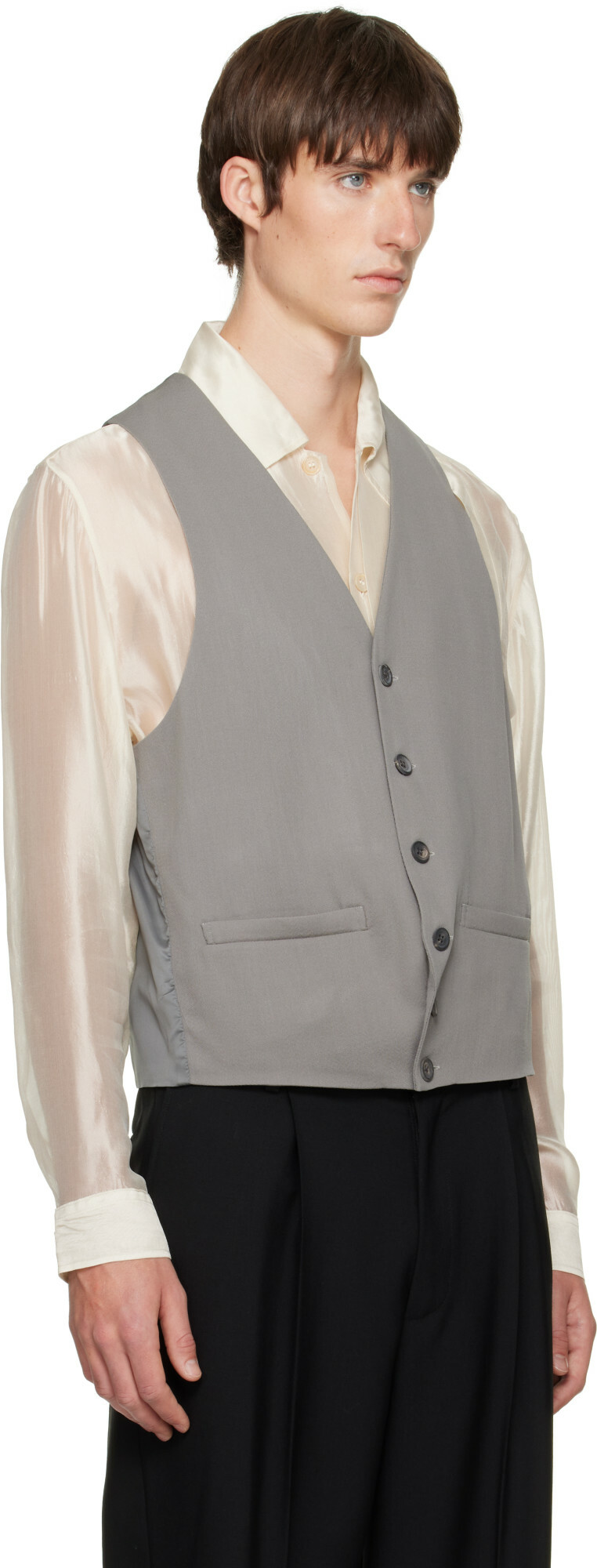 SOSHIOTSUKI Gray Last Button Vest