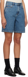 Dunst Blue Loose Denim Shorts