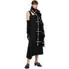 Yohji Yamamoto Black Wool Suspender Dress