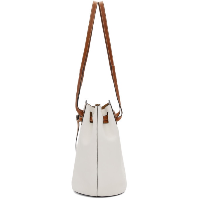 Gate bucket leather handbag Loewe White in Leather - 15288838