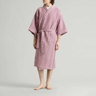 HAY Waffle Bathrobe in Stripe Cool Pink