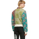 Mr. Saturday Reversible Multicolor Quilted Bomber Jacket