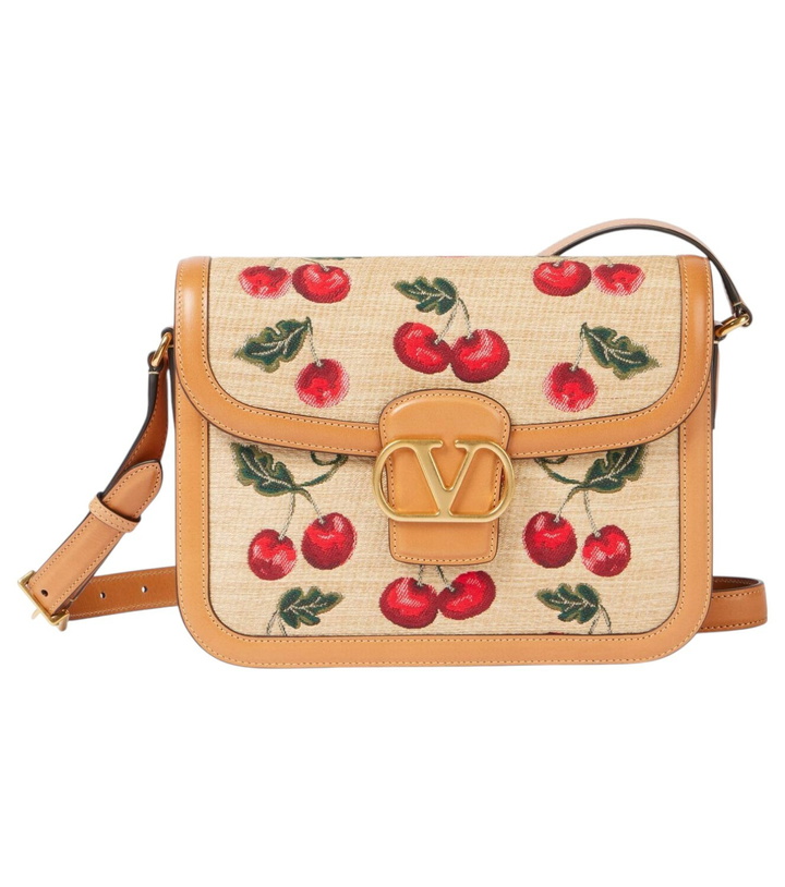 Photo: Valentino Garavani 9TO5 Cherryfic raffia-effect shoulder bag