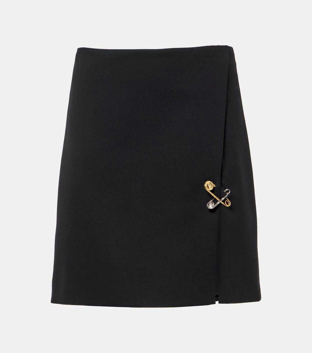 Versace Safety Pin wool miniskirt Versace