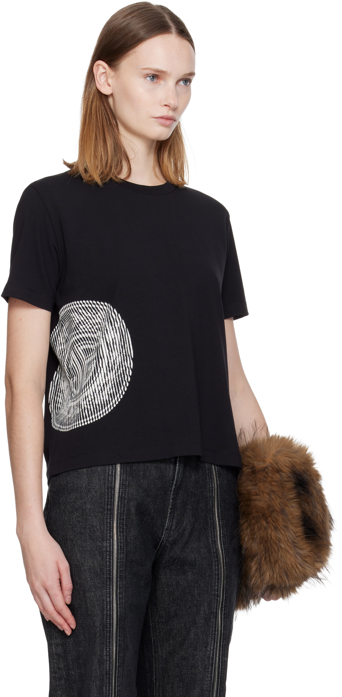 Jean Paul Gaultier Black 'The Laurel Stamped' Baby T-shirt