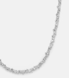 Suzanne Kalan Bold Burst 18kt white gold tennis necklace with diamonds