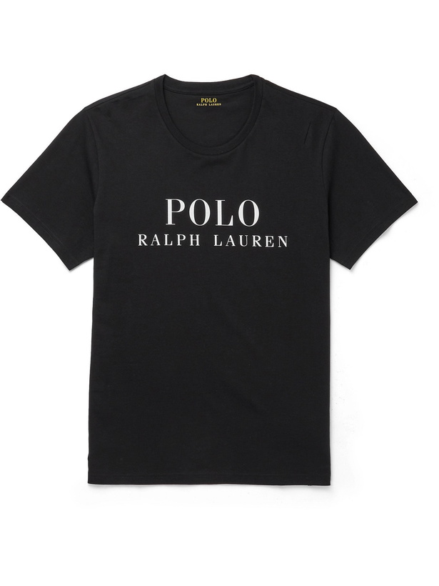 Photo: POLO RALPH LAUREN - Logo-Print Cotton-Jersey Pyjama T-Shirt - Black