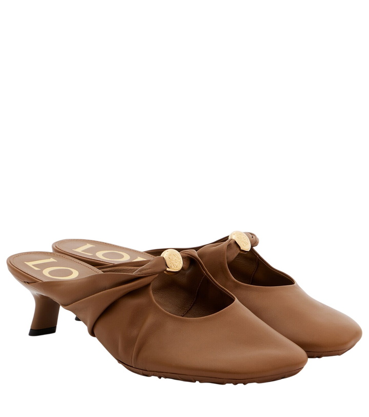 Photo: Loewe Pebble 45 leather mules