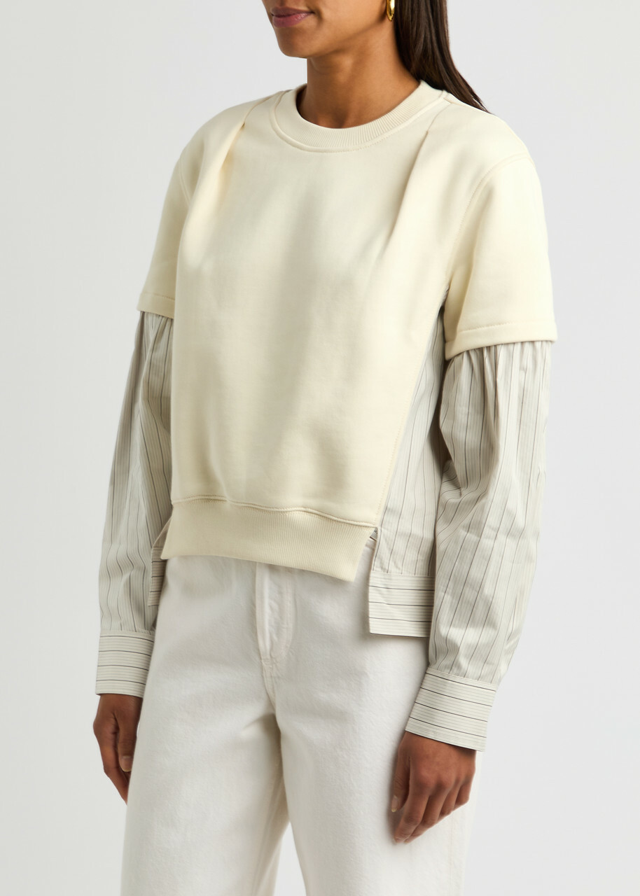 3.1 Phillip Lim Layered Striped Shirt-effect Sweatshirt Off