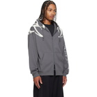 Y-3 Gray Chito Edition Graphic Zipper Hoodie