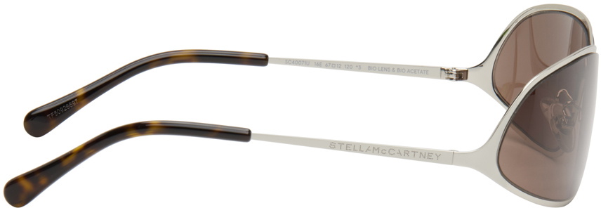 Stella McCartney Sunglasses Silver Logo. Stella McCartney Silver Logo Shield Sunglasses Stella McCartney main image 4