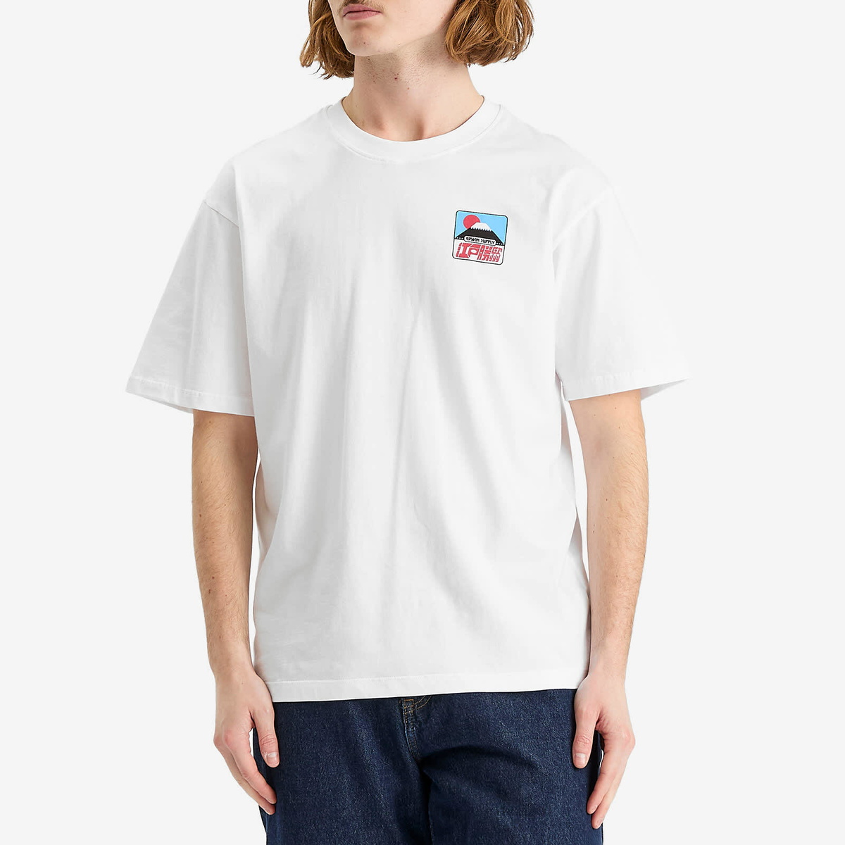 Edwin Men's Sunset On Fuji San T-Shirt in White