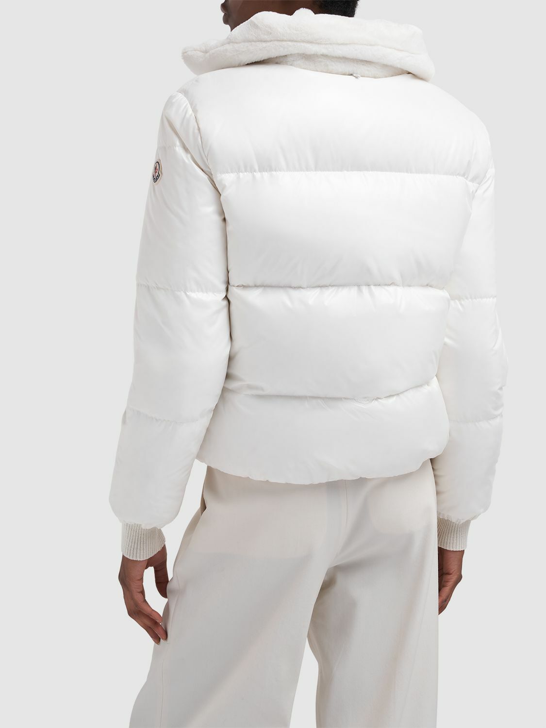 MONCLER ホワイト 140センチ White Moncler Maya Hooded Short Down Jacket - Short Down Jackets