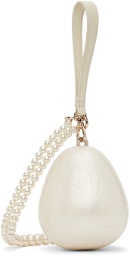 Simone Rocha Off-White Micro Pearl Egg Bag