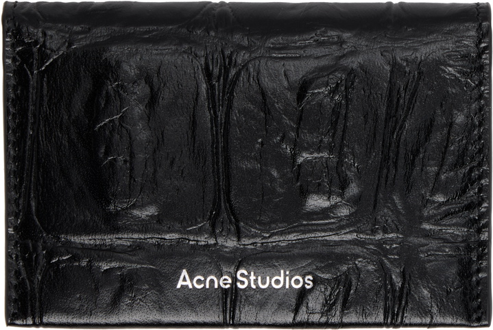 Photo: Acne Studios Black Folded Leather Card Holder