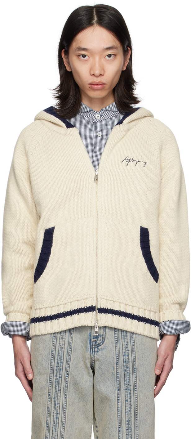 AFTER PRAY Off-White Embroidered Desert Hoodie