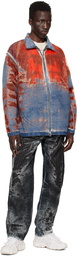 Diesel Red & Blue D-Krap-Fse Denim Jacket