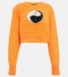 Rotate Birger Christensen Ying Yang mohair-blend sweater