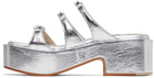 Marge Sherwood Silver Ribbon Sandals