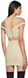 J KOO Beige Cutout Tank Top