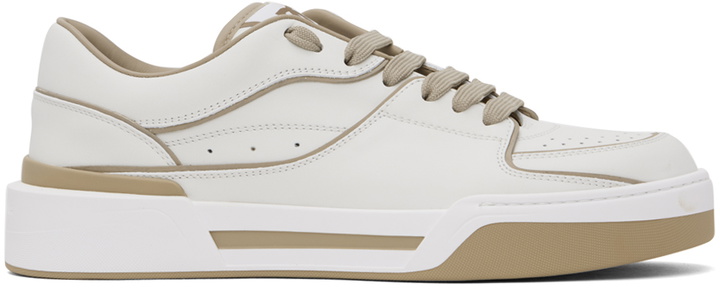 Photo: Dolce & Gabbana White & Beige Roma Sneakers