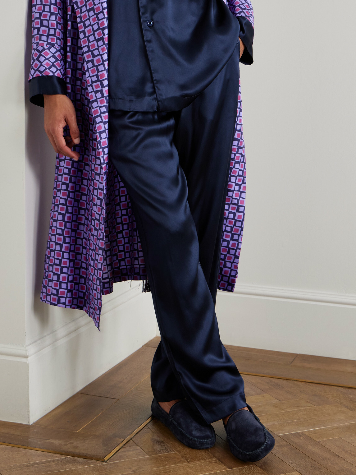 Thom Sweeney - Suede Slippers - Blue