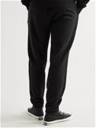 Les Tien - Garment-Dyed Fleece-Back Cotton-Jersey Sweatpants - Black