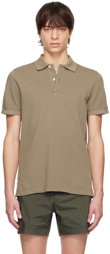 Photo: TOM FORD Green Tennis Polo