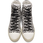 Amiri White and Black Vintaged Glitter Sneakers