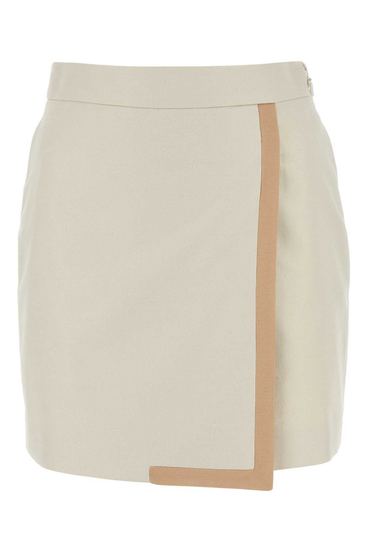 スカート Fendi Beige Silk Skirt ☆sale☆ FENDI シルクスカート