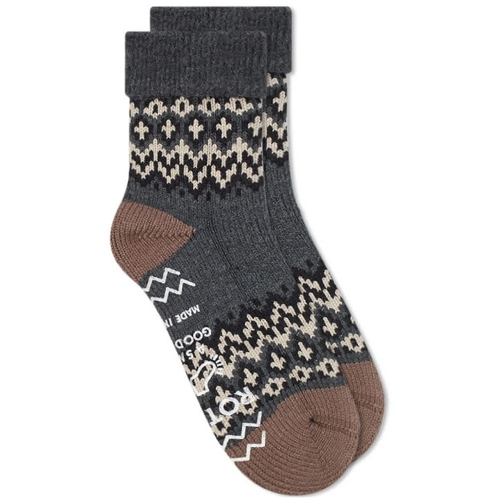 Photo: RoToTo Nordic Comfy Room Sock in Charcoal
