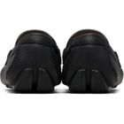 Ferragamo Black Gancini Driver Ornament Loafers