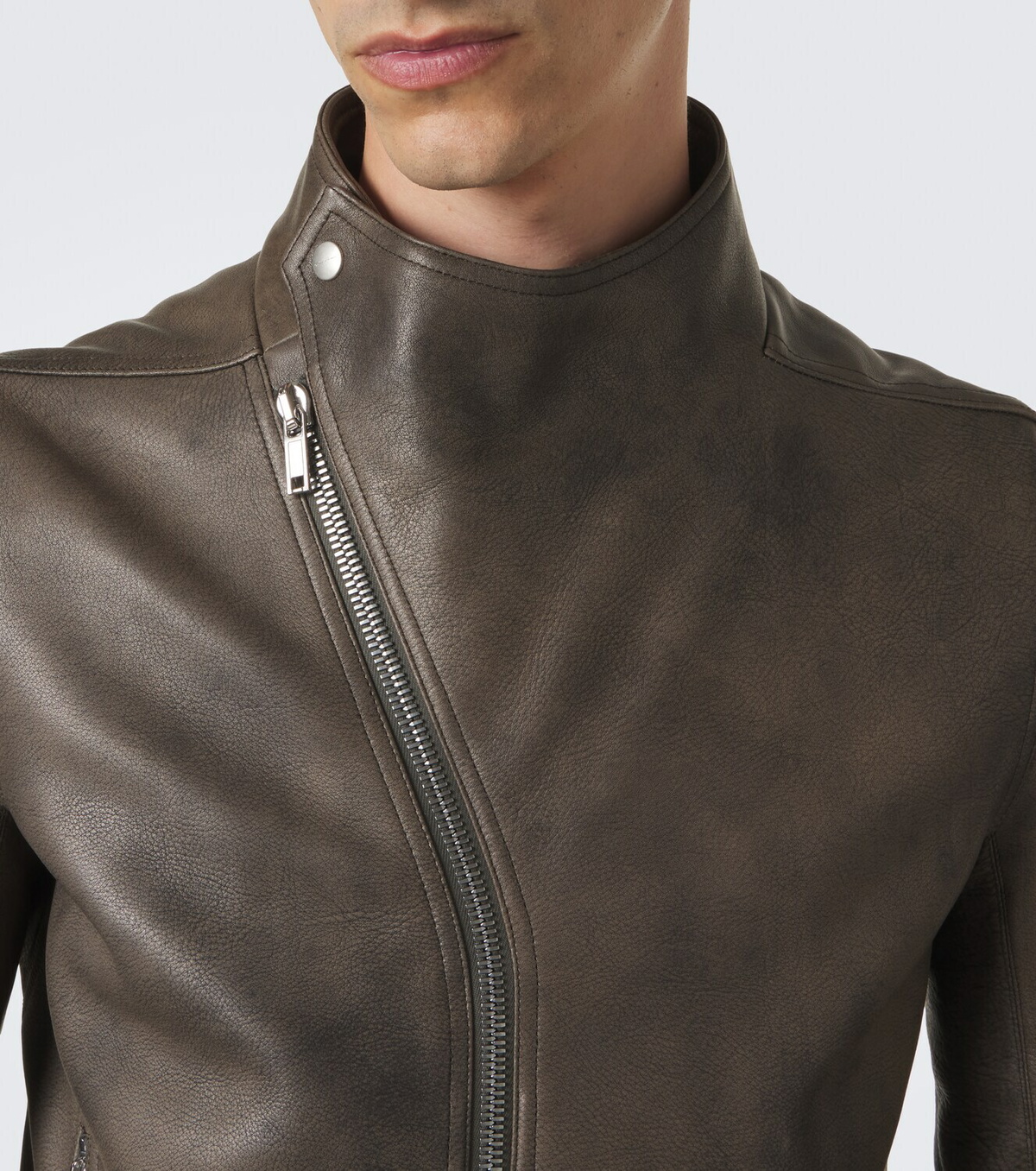 Rick Owens Release leather biker jacket