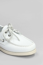 Sebago Portland Loafers In White Leather