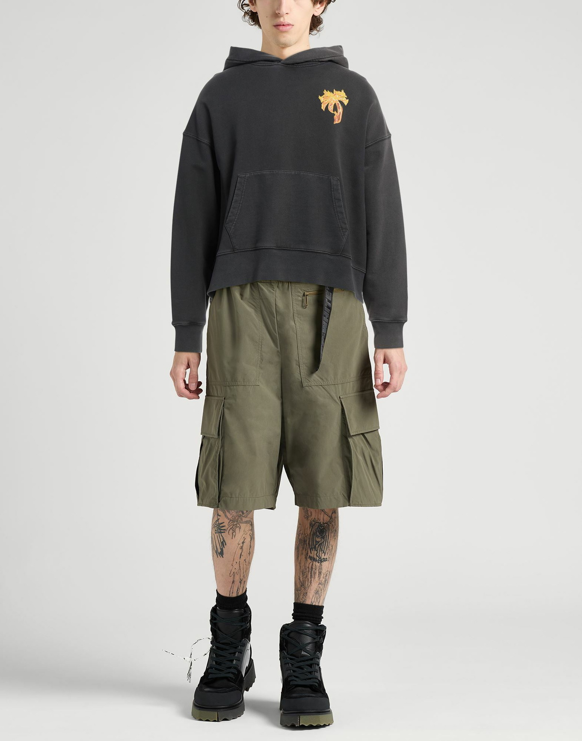 Palm Angels Mens Sweatshirt Charcoal