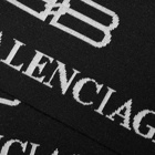Balenciaga Men's BB Blanket Logo Scarf in Black/White