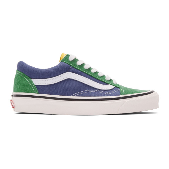 Photo: Vans Green and Blue Anaheim Factory Old Skool 36 DX Sneakers