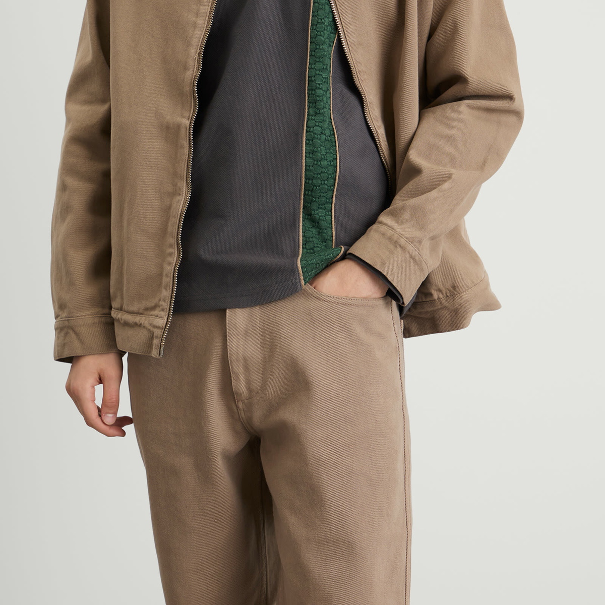 Palmes Men's Coarse Trousers in Fossil