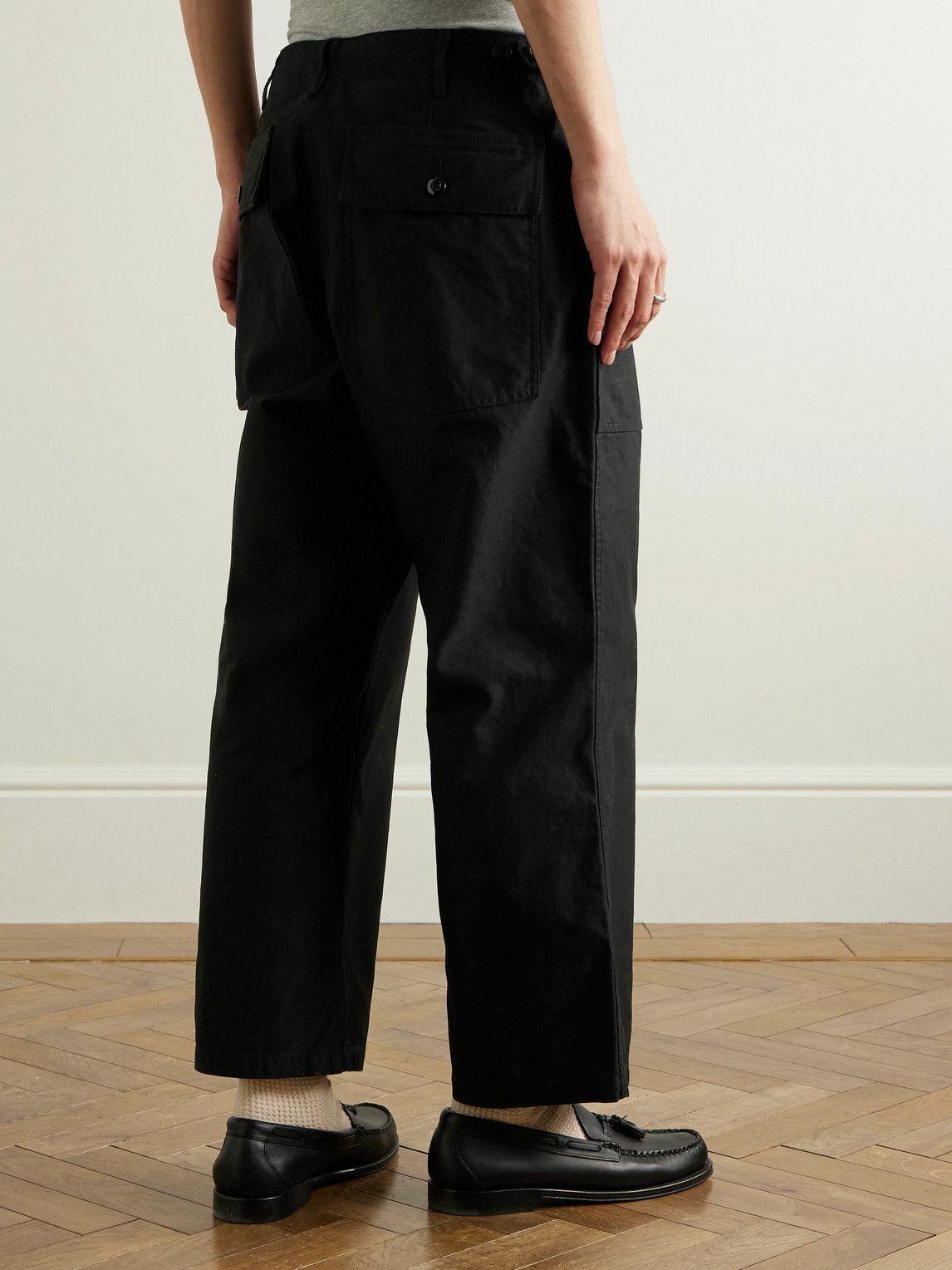 Beams Plus - Wide-Leg Cotton Trousers - Black