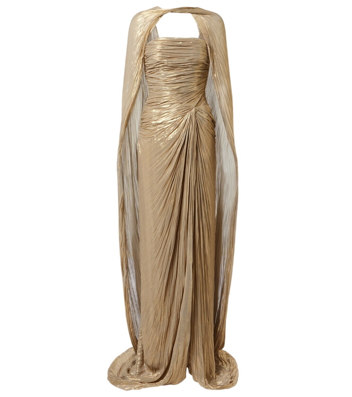Photo: Marmar Halim Pleated caped bustier gown
