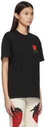 JW Anderson Black Strawberry Logo T-Shirt