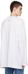 Feng Chen Wang White Paneled Long Sleeve T-Shirt