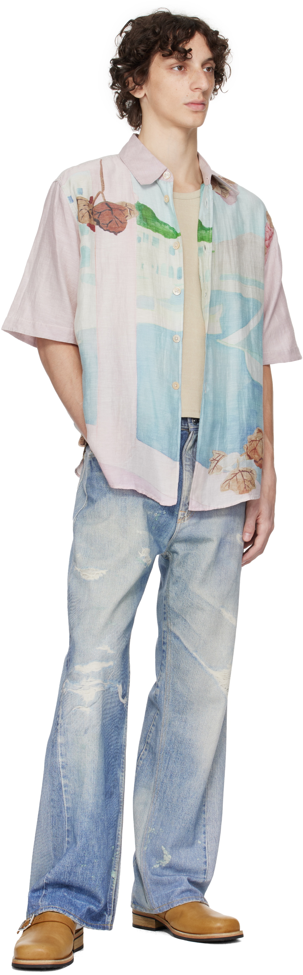 OUR LEGACY Pink Beyond Shortsleeve Shirt Our Legacy
