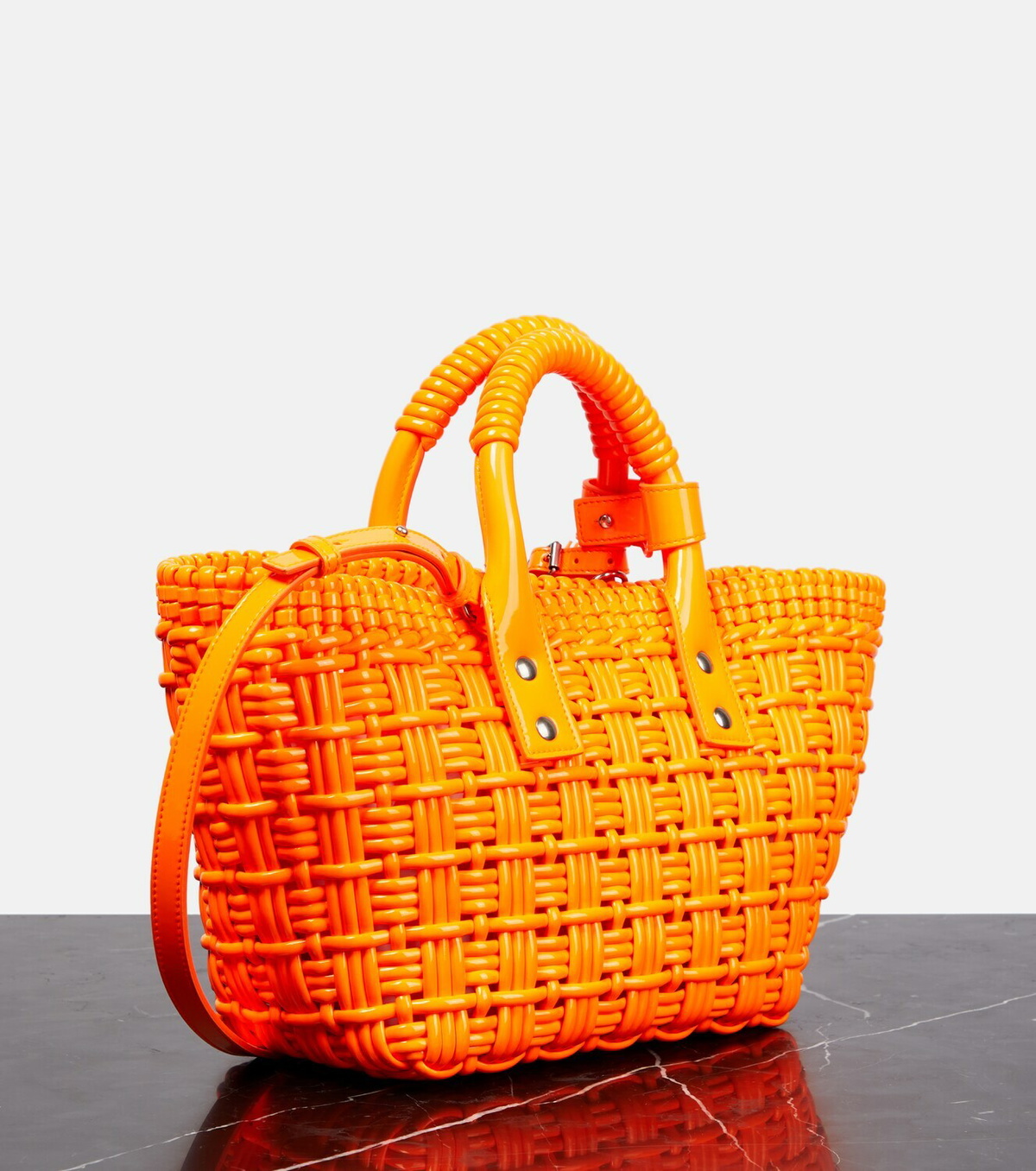 Balenciaga - Bistro XS woven rubber tote bag Balenciaga