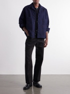 FrizmWORKS - Waffle-Knit Cotton Jacket - Blue