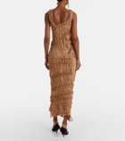 Magda Butrym Ruched ruffled cotton midi dress