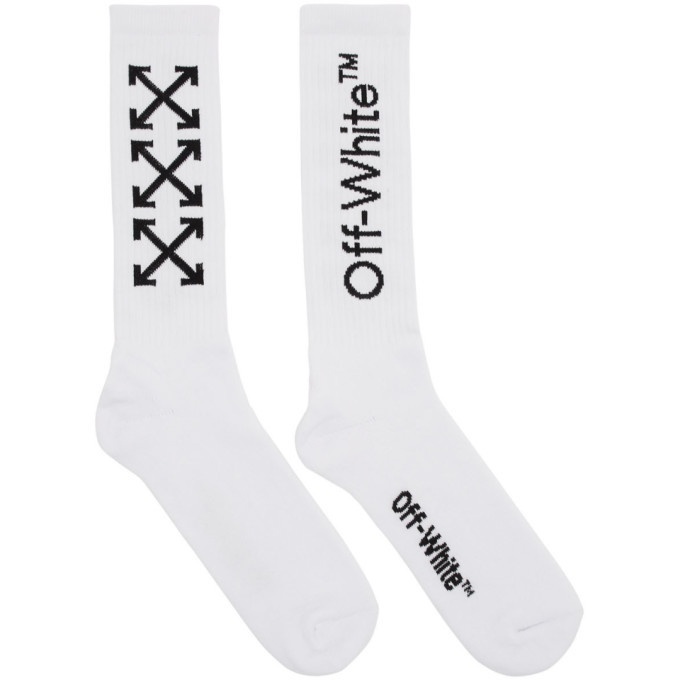 Photo: Off-White White and Black Arrows Socks