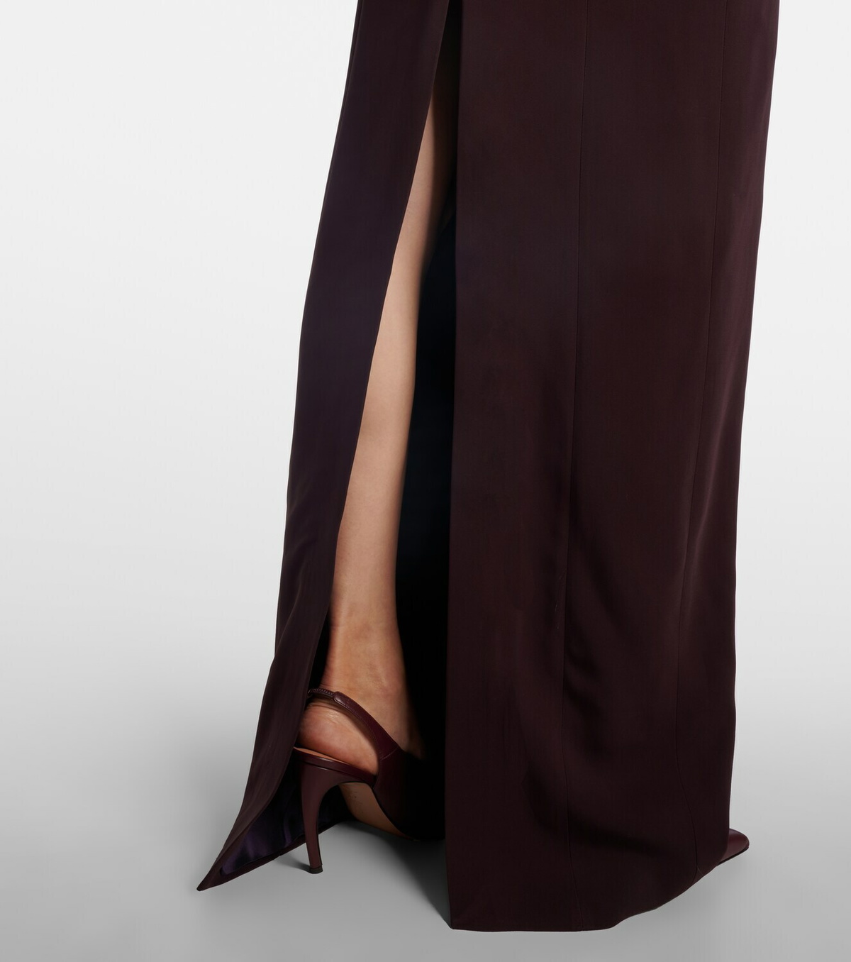 The Attico Embellished satin gown